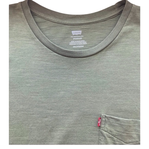 Levi’s Standard Pocket Tee – Army Green (XXL) big & tall plus size like new - Picture 6 of 7